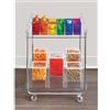 InterDesign The Home Edit by iDesign Carrello rotante trasparente a 2 ripiani con ruote bloccabili