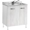 Cato Mobile sottolavello cucina 80x85x48 cm Bianco Frassino