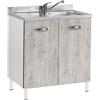 Cato Mobile sottolavello cucina 80x85x48 cm Rovere White