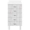 Cato Mobile cassettiera cucina 40x94x50 cm Bianco Frassino