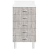 Cato Mobile cassettiera cucina 40x94x50 cm Rovere Bianco