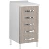 Cato Mobile cassettiera cucina 40x94x50 cm Olmo perla