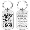 Yobent Regalo per il 58° compleanno da uomo 1967, regalo di compleanno di 58 anni per donne, portachiavi Happy 58th Bday Him Her, The Legend was Born in 1967, Argento, 2*1.1inch