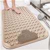 ZAHDMA Tappetino Doccia Antiscivolo 90x60cm,Tappeto Doccia Antiscivolo con Ventose e Fori di Drenaggio,per Vasca,Bagno,Beige