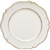 BRANDANI Chic Sottopiatto 33cm Set 4 Pezzi Bianco e Oro
