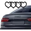 Middrivr Adesivo per bagagliaio posteriore 3D accessorio auto decorazione esterna per Audi A3 A4 A5 A6 A8 TT R8 Q3 Q5 Q7 (nero lucido)