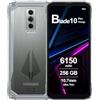 DOOGEE Blade10 Pro Energy Rugged Smartphone Android 15, 6GB RAM+256GB ROM, 10.7mm Thin, 6150mAh, 6.6 HD+ 90Hz, 50MP AI Camera, Octa-Core, Dual SIM, NFC, Telefono Indistruttibile Unlock, 2025, Argento