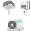 Hisense Climatizzatore Condizionatore Hisense Cassetta 4 vie + Console R32 Dual Split Inverter 9000 + 9000 BTU con U.E. 2AMW52U4RXC NOVITÁ Classe A++/A+