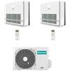 Hisense Climatizzatore Condizionatore Hisense Console Serie Turbo R32 Dual Split Inverter 9000 + 9000 BTU con U.E. 2AMW35U4RGC NOVITÁ Classe A++/A+