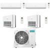 Hisense Climatizzatore Condizionatore Hisense Console R32 Quadri Split Hi comfort + Console Inverter 9000 + 9000 + 9000 + 9000 BTU con U.E. 4AMW81U4RJC NOVITÁ Classe A++/A+