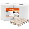 CELTEX Carta igienica 300m 2 veli JUMBO MAXI - CELTEX-2222S - rotolo maxi jumbo - 300 m - n. veli 2- colore bianco - Materia Prima: T-75 - 2000 strappi - 6 confezioni