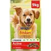 Friskies PURINA FRISKIES Active Crocchette per Cani Adulti con Manzo Sacco da 9kg