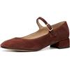 Geox D Floretia, Mary Jane Flat Donna, Colore: Rosso, 35 EU
