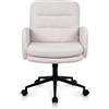 Youhauchair Sedia Scrivania, Sedia Ufficio in Cachemire Sintetico, Comoda Poltrona Ufficio con Altezza Regolabile, sedie ufficio, Beige