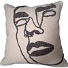 L'oca Nera Cuscino in cotone con applicazioni e ricami 45x45 cod.1C206