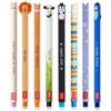 LEGAMI - Set di 8 penne gel cancellabili con inchiostro cancellabile termosensibile, gamma di colori dell'inchiostro e disegni a botte, punta da 0,7 mm, design Panda, coniglietto, Corgi, Teddy, lama