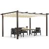 Pergola da terrazza Barbados 3x4 m Garden Point in legno-beige