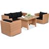 Mobili da giardino in rattan Roma Apetito 5 Garden Point miele
