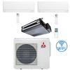 Mitsubishi Climatizzatore Condizionatore Mitsubishi Canalizzabile + MSZ-AY R32 SEZ-M DA Trial Split Inverter 9000 + 9000 + 18000 BTU con U.E. MXZ-3F68VF Classe A++/A+