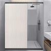 LAIYUTING Tenda da Doccia Pieghevole per Bagno, Tenda da Doccia con aspirazione Magnetica su Due Lati Tenda da Bagno in Lino Spesso (Beige,120x200cm)