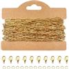 TOAOB THE ONE AND ONLY BABY TOAOB 5 Metri Catena in Acciaio Inox Oro Catene per Collana Fai da Te con Chiusure di Gioielli e Anellini per Bigiotteria Braccialetti 3x9 mm
