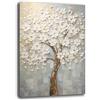 Printerland Quadro Moderno Verticale Camera da letto ALBERO della VITA fiore bianco Astratto Quadri moderni soggiorno da Parete Stampa su tela Canvas Decorazione Murale muro Arredo Salone (7, 30x40 cm)