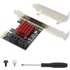 ELUTENG Scheda PCIe SATA a 4 Porte, 6Gbps Scheda di Espansione del Controller PCI-E X1 SATA 3.0 Con Staffa a Basso Profilo, Non-Raid, Avvio Come Disco Di Sistema, Supporto di 4 Dispositivi SA TA 3.0