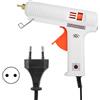 Walfront Pistola Colla a Caldo AC100-240V 150W Colla a Caldo Pistola a Caldo Professionale per Riparazioni Domestiche Artigianato Fai-da-te, Bianco (EU Plug)