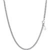 PROSTEEL Collana Uomo Donna Catena Grano Catena Ricambio per Pendente, Larga 3 mm, 60CM Lunghezza, Acciaio Inossidabile, Argento (Confezione Regalo)
