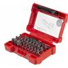 Milwaukee SHOCKWAVE - Set di punte compatte, 32 pezzi, Rosso