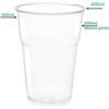 IMB 50 Bicchieri Kristal Plastica Semirigida Da 400 Ml Doppia Tacca (0,3 - Mezza Pinta 0,28)