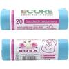 20 Sacchi Rifiuti 50x60 | Azzuro - Profumo Rosa