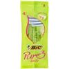 Bic Pure 3 Lady - Rasoi Usa E Getta Donna Con Aloe Vera (4 Pezzi)