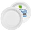Piatti Piani Riutilizzabili Ø22,5 Cm - 20 Pezzi - Linea Premium Bio Packaging