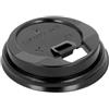 50 Coperchi Per Bicchiere In Plastica Da 12 Oz/360ml - Neri - Eleganza E Praticità