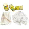 Kit Accessori 50 Carta- Bicchieri In Carta, Bustine Di Zucchero Bianco, Palettine