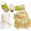 Kit Accessori 50 Carta- Bicchieri In Carta, Bustine Zucchero Di Canna, Palettine