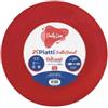 25 Piatti Frutta E Dessert Riutilizzabili Linea Party Rosso
