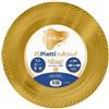 25 Piatti Frutta E Dessert Riutilizzabili Linea Party Oro