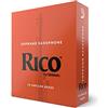 D'Addario Confezione da 10 ance Rico per sassofono soprano, durezza 1,5
