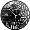 Instant Karma Clocks | Orologio da Parete Ape e Miele | Design Favo e Fiore | Decorazione Naturale da Muro | Stile Apicoltura Creativa | Idea Regalo Originale