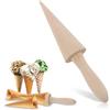 Cyrank Stampo Cono in Legno, Cono per Cialde, Stampo Cono Gelato Fai Da Te Stampo, Stampo per Cono Gelato per Pasticceria, Macchina per Biscotti con Coni di Cialda Accessorio da Forno per Decorare