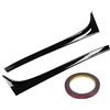 Yctze per Deflettore cofre per 7 Spoiler posteriore Nero ABS Auto Spoiler baule Side Tail Sticker 615 125 5 Cm