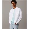 Calvin Klein Jeans Camicia in cotone e lino Bianca Uomo