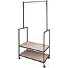 Appendiabiti in metallo a 2 ripiani L 84 x P 42,5 x A 176 cm nero