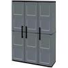 ART PLAST S.R.L. Armadio in resina alto per esterno 3 ante 102x37x163 cm grigio Artplast F101
