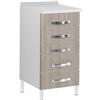 DEODATO Mobile cassettiera cucina 40x94x50 cm olmo perla