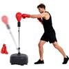 HOMCOM Punching Ball con Altezza Regolabile e Guanti Inclusi, Ф48x136-154cm, Rosso