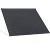 Outsunny Tenda da Sole a Bracci con Apertura Manuale, Inclinazione e Protezione UV30+, 150x120 cm, Grigio|Aosom