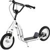 HOMCOM Monopattino per bambini 5+ anni altezza regolabile freni doppi pneumatico gonfiabile in acciaio alluminio gamma bianco|Aosom